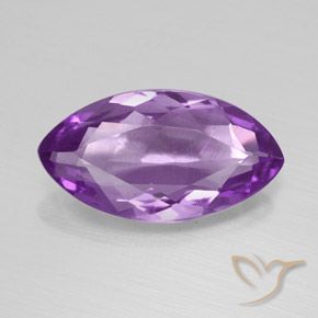Amatista violeta natural de 5,21 ct, marquesa, VS