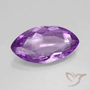 Amatista violeta natural de 5,21 ct, marquesa, VS