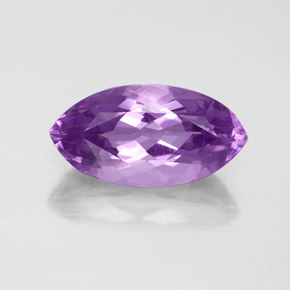 Amatista violeta natural de 5,37 ct, marquesa, VS