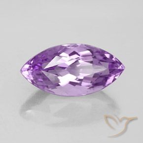 Amatista Violeta rosáceo medio natural de 8.10 ct, Marquesa, VVS-VS