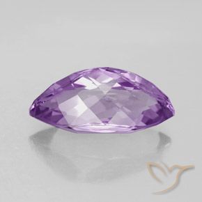 Amatista Violeta rosáceo medio natural de 8.10 ct, Marquesa, VVS-VS