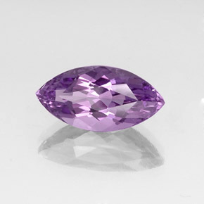 Amatista violeta natural de 5,56 ct, marquesa, VVS