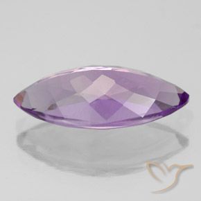 Amatista Violeta rosáceo medio natural de 4.24 ct, Marquesa, VS
