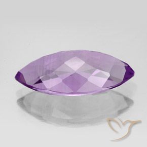 Amatista Violeta púrpura medio natural de 6.53 ct, Marquesa, VS