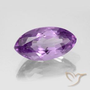 Amatista Violeta púrpura medio natural de 5.31 ct, Marquesa, VS