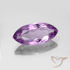 Amatista Violeta púrpura medio natural de 3.94 ct, Marquesa, VS