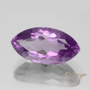 Amatista Violeta púrpura natural de 5.52 ct, Marquesa, VS