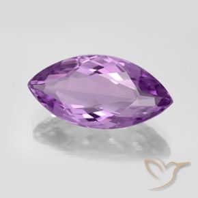 Amatista Violeta púrpura medio natural de 7.16 ct, Marquesa, VVS-VS