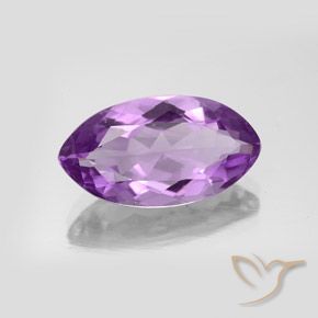 Amatista Violeta púrpura medio natural de 5.72 ct, Marquesa, VS-SI