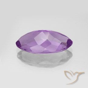 Amatista Violeta púrpura medio natural de 5.72 ct, Marquesa, VS-SI