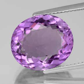 Amatista violeta natural de 7,39 ct, corte óvalo, VVS-VS