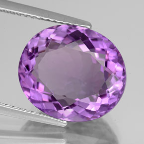 Amatista violeta natural de 7,39 ct, corte óvalo, VVS-VS
