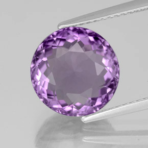 Amatista Violeta natural de 5.13 ct, Corte Redondo, VS