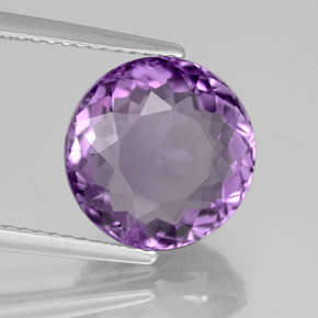 Amatista Violeta natural de 5.13 ct, Corte Redondo, VS