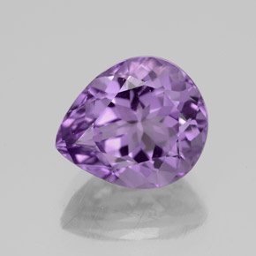 Amatista Violeta natural de 4.45 ct, En forma de pera, VVS-VS
