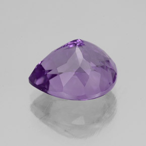 Amatista Violeta natural de 4.45 ct, En forma de pera, VVS-VS