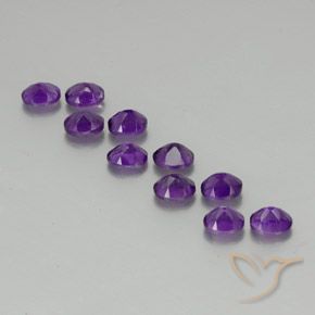 Gemas de Amatista Violeta vívido natural de 3.83 ct, Ovalada, VS
