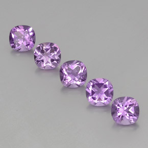 Gemas de amatista violeta natural de  ct, corte cojín, VS