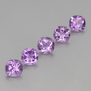 Gemas de amatista violeta natural de  ct, corte cojín, VS