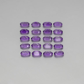 Gemas de amatista violeta vívido natural de 4,34 ct, corte óvalo, VVS-VS