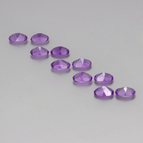 Gemas de Amatista Violeta rosado vívido natural de 4.08 ct, Corte Óvalo, VVS-VS