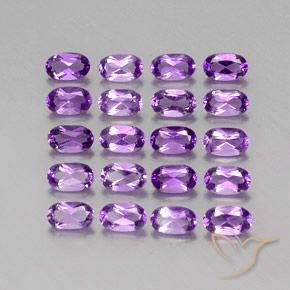 Gemas de amatista violeta púrpura natural de 4,38 ct, corte óvalo, VVS-VS