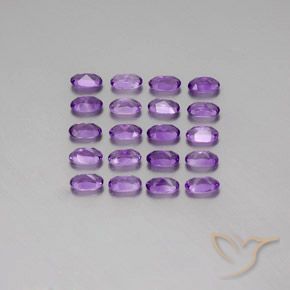 Gemas de amatista violeta púrpura natural de 4,38 ct, corte óvalo, VVS-VS