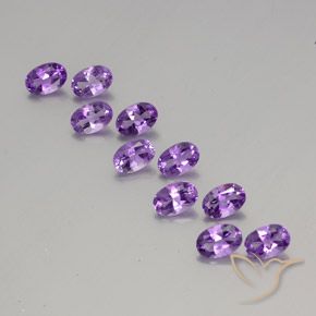 4.11ctw Natural Violeta púrpura intenso Amatista, Ovalada, VS
