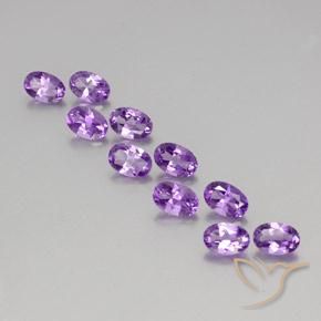 4.11ctw Natural Violeta púrpura Amatista, Ovalada, VVS-VS