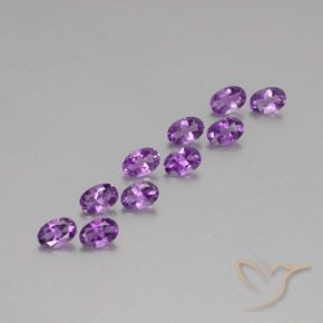 3.90ctw Natural Violeta púrpura intenso Amatista, Ovalada, VVS-VS