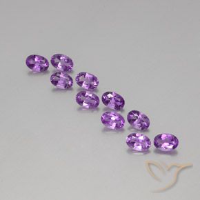 4.07ctw Natural Violeta rosado Amatista, Ovalada, VVS-VS
