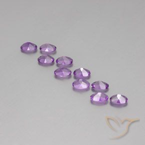 Gemas de Amatista Violeta rosado natural de 4.07 ct, Ovalada, VVS-VS