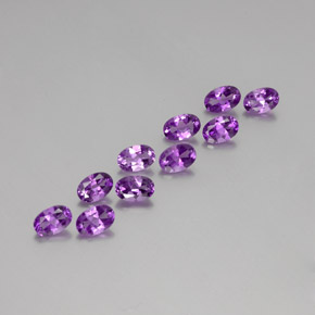 Gemas de amatista violeta púrpura intenso natural de 4,06 ct, corte óvalo, VVS-VS