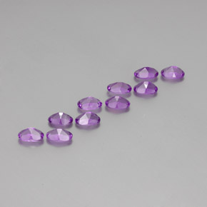 Gemas de amatista violeta púrpura intenso natural de 4,06 ct, corte óvalo, VVS-VS