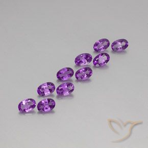 4.09ctw Natural Violeta púrpura medio Amatista, Ovalada, VVS-VS