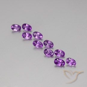 4.00ctw Natural Violeta púrpura intenso Amatista, Ovalada, VVS-VS