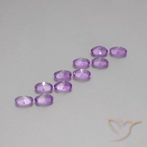 Gemas de Amatista Violeta púrpura natural de 4.00 ct, Ovalada, VS