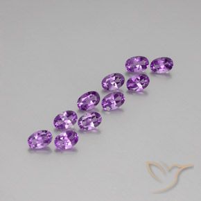 4.07ctw Natural Violeta púrpura intenso Amatista, Ovalada, VVS-VS
