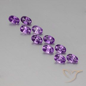4.01ctw Natural Violeta púrpura medio Amatista, Ovalada, VVS-VS