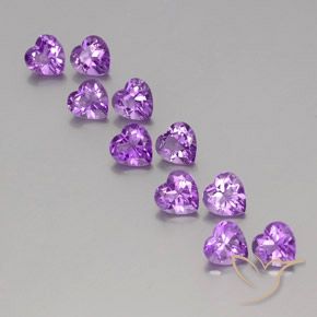 7.04ctw Natural Violeta púrpura Amatista, Corazón, VVS-VS