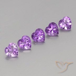 3.44ctw Natural Violeta púrpura Amatista, Corazón, VS