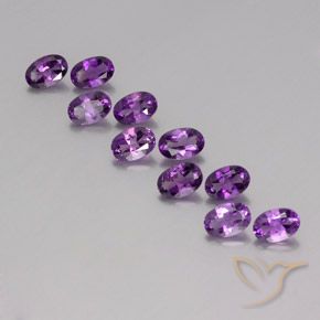 4.11ctw Natural Violeta oscuro medio Amatista, Ovalada, VVS-VS
