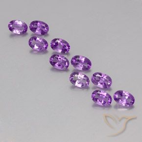 4.16ctw Natural Violeta púrpura Amatista, Ovalada, VVS-VS