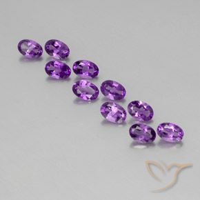 3.80ctw Natural Violeta púrpura intenso Amatista, Ovalada, VVS-VS