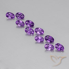 4.24ctw Natural Violeta púrpura medio Amatista, Ovalada, VVS-VS