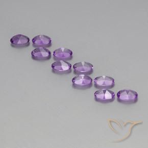 Gemas de Amatista Violeta púrpura natural de 4.09 ct, Ovalada, VVS-VS