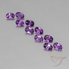 3.72ctw Natural Violeta púrpura Amatista, Ovalada, VVS-VS