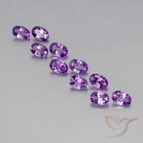 3.94ctw Natural Violeta púrpura Amatista, Ovalada, VVS-VS