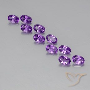 4.01ctw Natural Violeta púrpura Amatista, Ovalada, VVS-VS