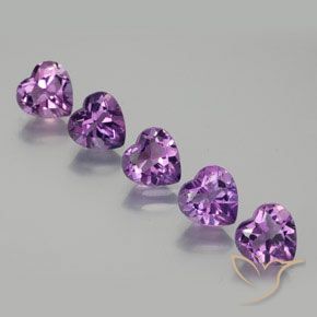 3.64ctw Natural Violeta medio Amatista, Corazón, VVS-VS